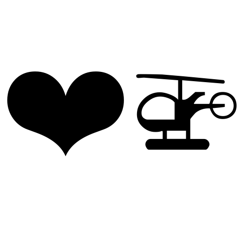 ❤🚁 Emoji Domain black and white Symbola rendering